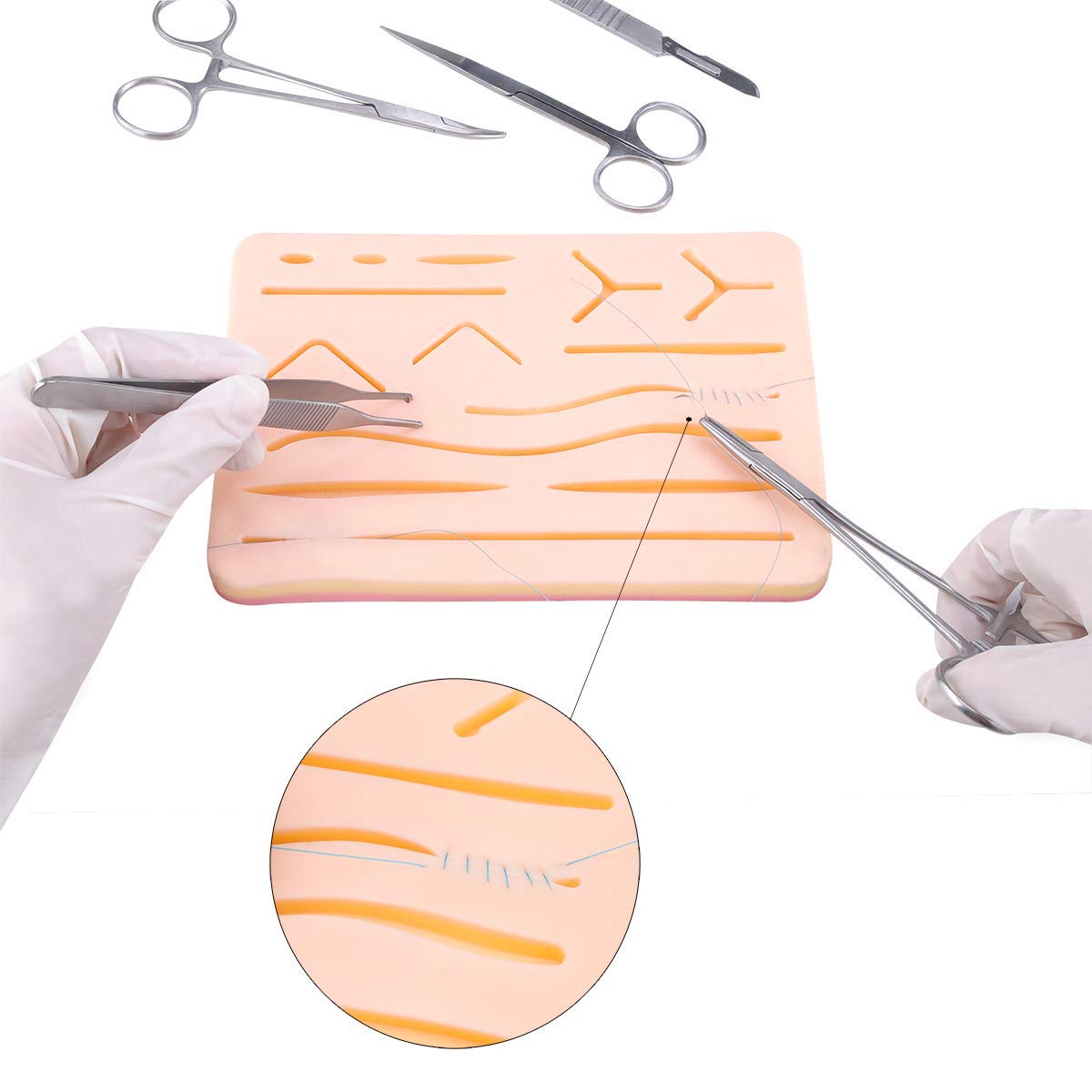 Netcare 3 Layer Large Suture Practice Pad with wounds