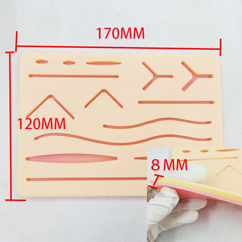 Netcare 3 Layer Large Suture Practice Pad with wounds