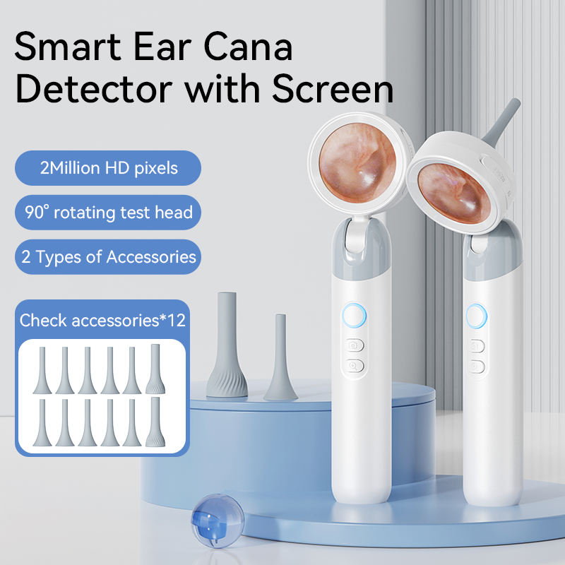 Nareseal HD Video Otoscope with Screen | 2MP Camera, 3.2mm Slim Tip | Rechargeable, Foldable Ear Scope for Doctors, Clinics | Built-in Storage + SD Card Support
