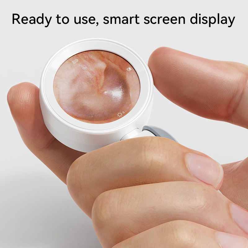 Nareseal HD Video Otoscope with Screen | 2MP Camera, 3.2mm Slim Tip | Rechargeable, Foldable Ear Scope for Doctors, Clinics | Built-in Storage + SD Card Support