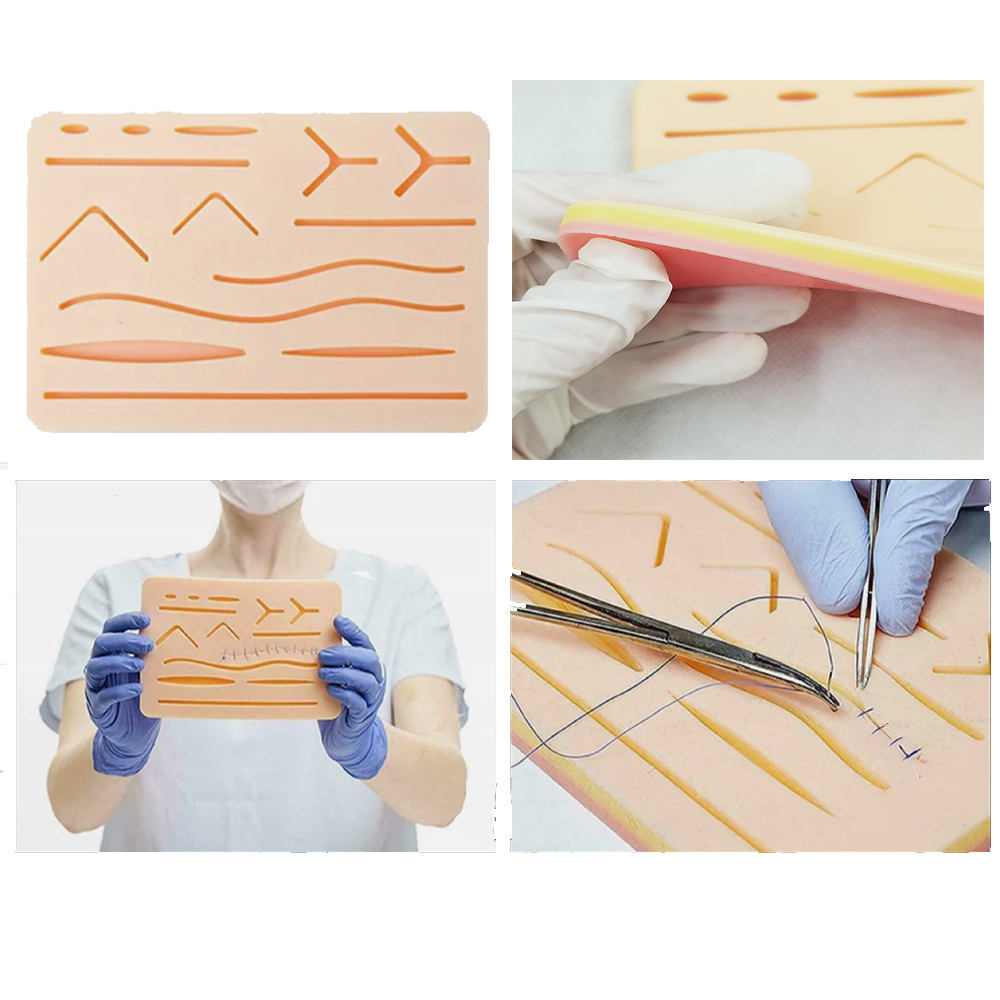 Netcare 3 Layer Large Suture Practice Pad with wounds