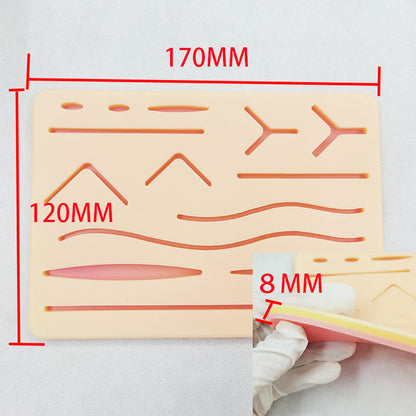 Netcare 3 Layer Large Suture Practice Pad with wounds