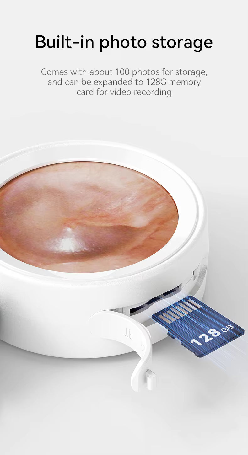 Nareseal HD Video Otoscope with Screen | 2MP Camera, 3.2mm Slim Tip | Rechargeable, Foldable Ear Scope for Doctors, Clinics | Built-in Storage + SD Card Support