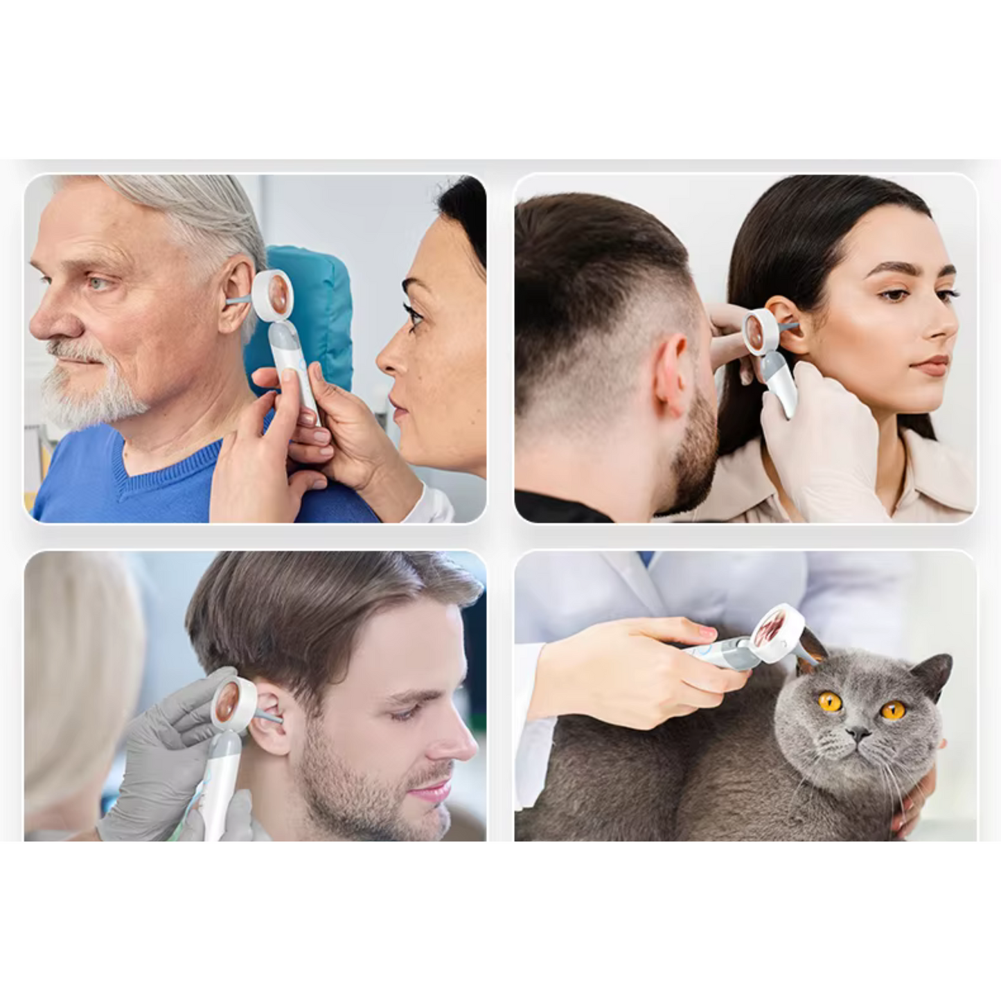 Nareseal HD Video Otoscope with Screen | 2MP Camera, 3.2mm Slim Tip | Rechargeable, Foldable Ear Scope for Doctors, Clinics | Built-in Storage + SD Card Support