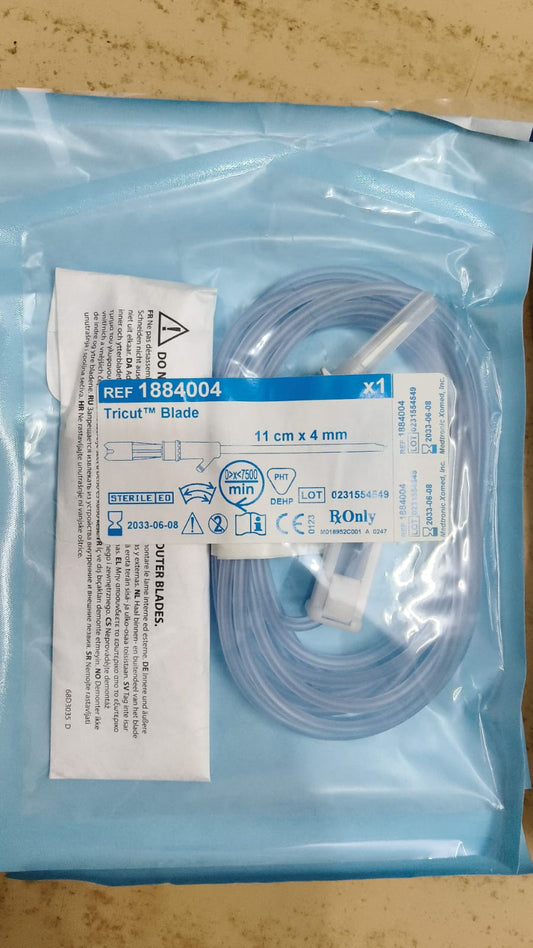 Medtronic Tricut Microdebrider Blade 4.0mm, 0° Straight (REF 1884004) | Medtronic Xomed
