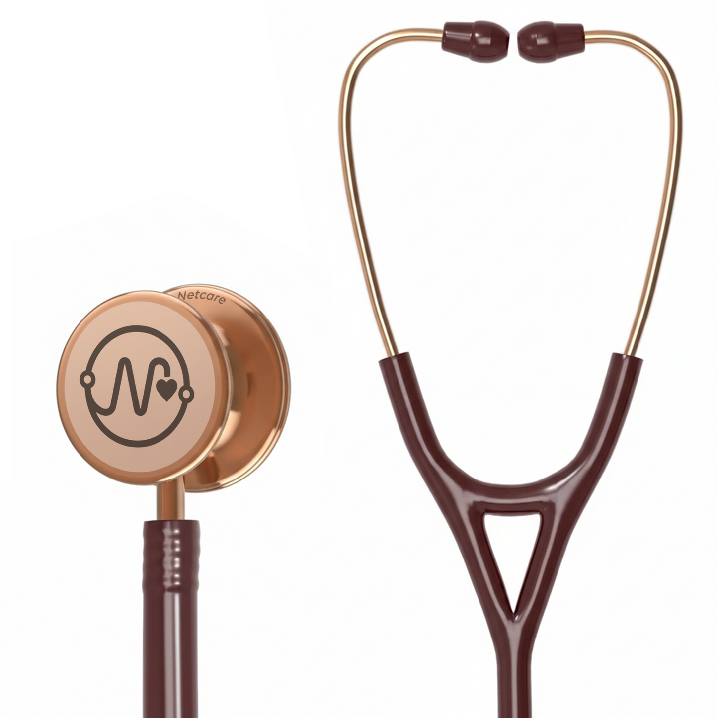 Netcare Pro-Acoustic Dual Head Stethoscope for Doctors and Medical Students | High Acoustic Sensitivity | Tunable Diaphragm | Soft-Sealing Eartips | Surgical Grade Stainless Steel | Clinical Grade Diagnostic Instrument (Rose Gold)