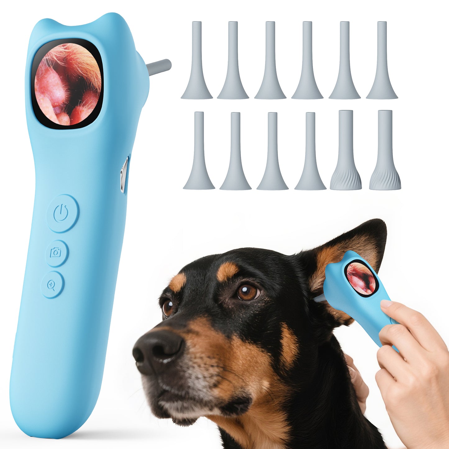Veterinary Digital Otoscope 1080P HD for Dogs, Cats & Exotics | Rechargeable, Otoscope for Doctors, Clinics
