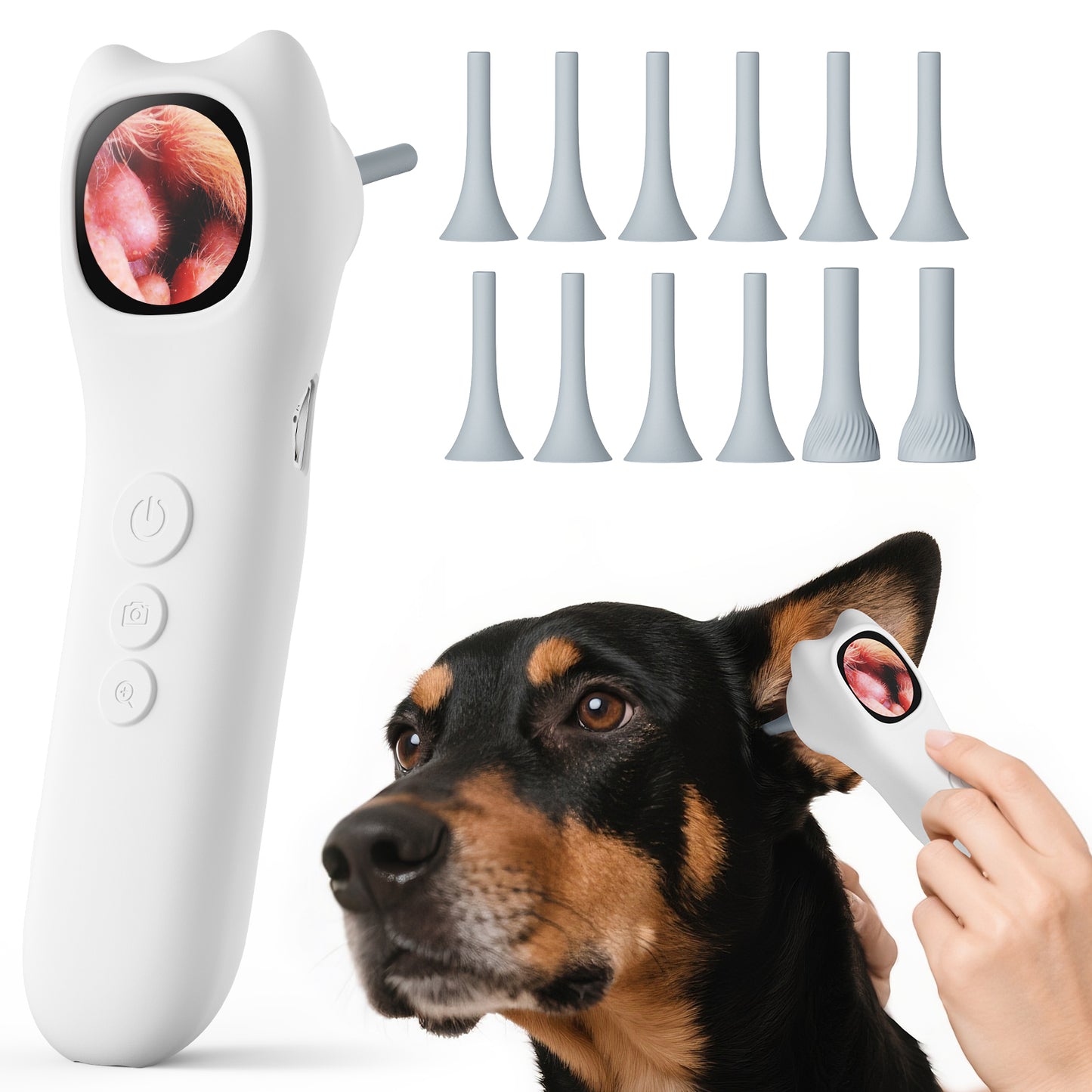 Veterinary Digital Otoscope 1080P HD for Dogs, Cats & Exotics | Rechargeable, Otoscope for Doctors, Clinics