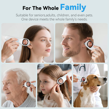 Netcare Q12 Video Otoscope with Screen | 1080P HD | 3.2mm Slim Tip | Rechargeable | For ENT Doctors & Clinics