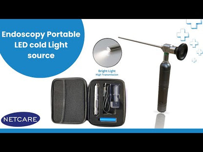 Netcare Portable 10Watt Endoscopy Light Source, Light Source for Endoscope-Telescope, Endoscopy Torch with USB charger | For Doctors, Medical Students and Clinics | Best for OPD